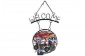 Dekoratif Metal Kapı Welcome Motosiklet Dekorlu Hediyelik - 1