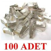 RJ 45 Metal Jak Jack Konnektör 8P8C 100 Adet RJ45 - 2
