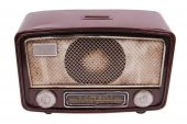 Dekoratif Metal Radyo Kumbaralı Vintage Hediyelik - 1