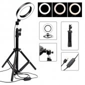 Selfie Led Işık 10inç Youtube,Makyaj,Kuaför 26cm-2m Stand - 2
