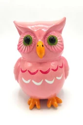 Polyester Kumbara Baykuş Pembe thumbnail 3