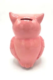 Polyester Kumbara Baykuş Pembe thumbnail 4