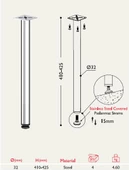 Sehpa Ayağı 13.171 - 32mm - 4 Adet thumbnail 2