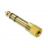 6.3 mm Erkek- 3.5 mm Dişi Stereo Çevirici Gold thumbnail 2