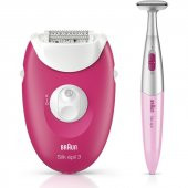 Braun Silk-épil 3 3420 Epilatör Ahududu Pembe - 2 Ek Parçalı Kablolu Epilatör / Epilasyon - 1