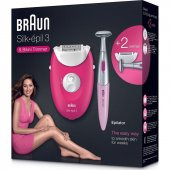 Braun Silk-épil 3 3420 Epilatör Ahududu Pembe - 2 Ek Parçalı Kablolu Epilatör / Epilasyon - 6
