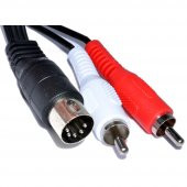 5 Pin Din to 2 Rca Kablo 1.5 mt - 1