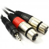 3.5 mm Stereo to 2 Xlr Dişi Kablo 1.5 metre - 1