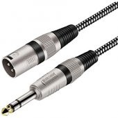 6.3 mm Erkek- Xlr Erkek  Stereo Trs Kablo 5 Metre - 1