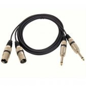 2 x Xlr Erkek 2x6.3mm Mono Kablo 3 Metre - 1