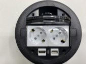Masa Üstü Priz Siyah+ 2 Ad. Priz+1 Ad. Hdmı+1 Ad. USB Geçiş - 1