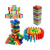 Ahşap Renkli Denge Jenga Oyunu Çocuk Oyun Oyuncak - 1