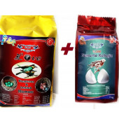 Muhabbet Kuşları ve Tropikal Kuşlar İçin Kızıştırma & Dölülük Maması 1 KG+Yumurta Kabuğu 1 KG - 1