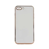 Gpack Apple iPhone 7 Plus Kılıf Bark Parlak Silikon Renkli Kenarları Rose - 9