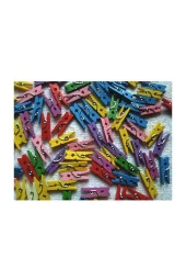 Puti Ahşap Küçük Mandal Renkli (24 Lü Paket) - 1