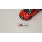 Audi S Line Logo Beyaz Karbon Desen Damla Epoksi Direksiyon Logo Amblem - 2