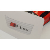 Audi S Line Logo Beyaz Karbon Desen Damla Epoksi Direksiyon Logo Amblem - 5