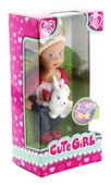 Cute Girl Tavşan Figürlü Sarışın Mini Bebek - 2