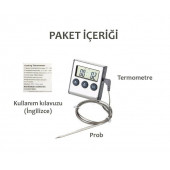 BNJ-24 Dijital Alarmlı Saplamalı Termometre Zamanlayıcı thumbnail 5