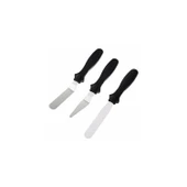 Paslanmaz Çelik Pasta Kek Spatulası Kazıyıcı 3 Lü Set B079 - 1