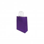 Kraft Çanta Küçük Boy Düz Renk 18X24 Cm - 25 Adet  Mor - 1