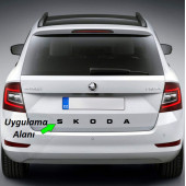 DK Tuning Skoda Bagaj Uzun Parlak Siyah ABS Yazı Logo Amblem thumbnail 3