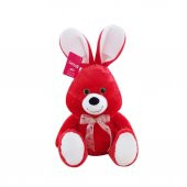 1554KR Selay, Oturan Sevimli Tavşan 37 cm Kırmızı - 3
