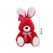 1554KR Selay, Oturan Sevimli Tavşan 37 cm Kırmızı - 5
