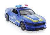 Die Cast Çek Bırak Metal Mavi Polis Arabası - 1
