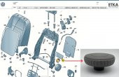 Jetta (2006  2010) Koltuk Bel Şişirme Ayar Kolu (Gri) - 2