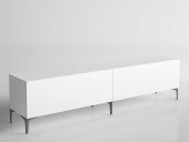 Woodn Love Vega Premium 200 Cm Geniş Dolaplı Metal Ayaklı Tv Ünitesi - Beyaz / Siyah - 2