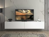 Woodn Love Vega Premium 200 Cm Geniş Dolaplı Metal Ayaklı Tv Ünitesi - Beyaz / Siyah - 6