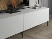 Woodn Love Vega Premium 200 Cm Geniş Dolaplı Metal Ayaklı Tv Ünitesi - Beyaz / Siyah - 7