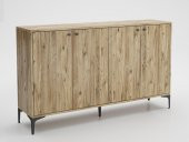 Woodn Love Hestia 4 Kapaklı Metal Ayaklı 160 Cm Çok Amaçlı Dolap Konsol - Atlantik Çam / Siyah - 2