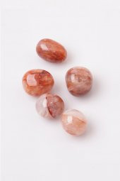 Hematoid Kuvars Doğal Taş Tamburlanmış Parça - Tımbıl - 2