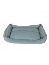 Yıkanabilir Kumaş Konforlu Kedi Köpek Yatağı Yeşil Large 85x65 - 3