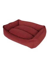 Yıkanabilir Kumaş Konforlu Kedi Köpek Yatağı Kırmızı Medium 65x45 - 1