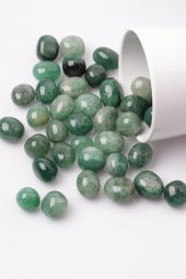 Green Kuvars Doğal Taş Tamburlanmış Parça - Tımbıl - 1