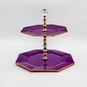Glore Sekizgen Mor Altın Katlı Kurabiyelik 26067 - 1