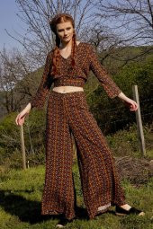 Palazzo Yüksek Bel Bol Kesim Pantolon - 3