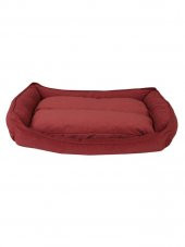 Yıkanabilir Kumaş Konforlu Kedi Köpek Yatağı Kırmızı Large 85x65 - 1