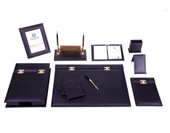 Gülpaş Sümen Takımı 12 Parça Menteşeli Lüks Deri Siyah - 1