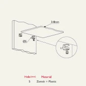 Sıkıştırmalı Cam Raf Pimi 5mm Pimli thumbnail 3