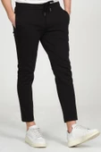 Erkek Relaxed Fit Beli Lastikli Bağcıklı Pamuklu Rahat Spor Jogger Pantolon - 2