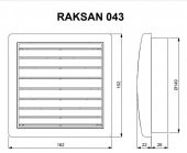 Afs Raksan 043 Smart Sinek Telli Düz Panjur Duvar Kanal Montajlı ABS Plastik AGMair Agm Havalandırma - 4