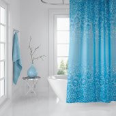 Prado Blue Mosaic Banyo Duş Perdesi 180x200 + Askı Hediyeli - 2