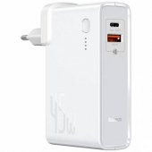 Polham BASEUS 45W GAN2 Taşınabilir Şarj Adaptörü ve 10.000Mah PowerBank, 2in1 Priz Girişli Powerbank - 5