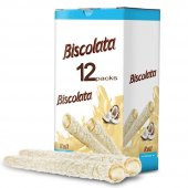 Biscolata Nirvana Roll Beyaz Çikolatalı Hindistan Cevizli Rulo Gofret 22,5 Gr X 12 Adet - 1