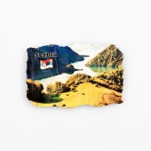 Sırbistan Perucac Gölü Temalı Fresco Magnet thumbnail 1