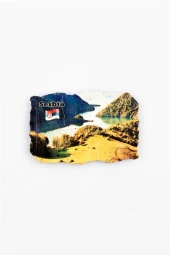 Sırbistan Perucac Gölü Temalı Fresco Magnet thumbnail 2